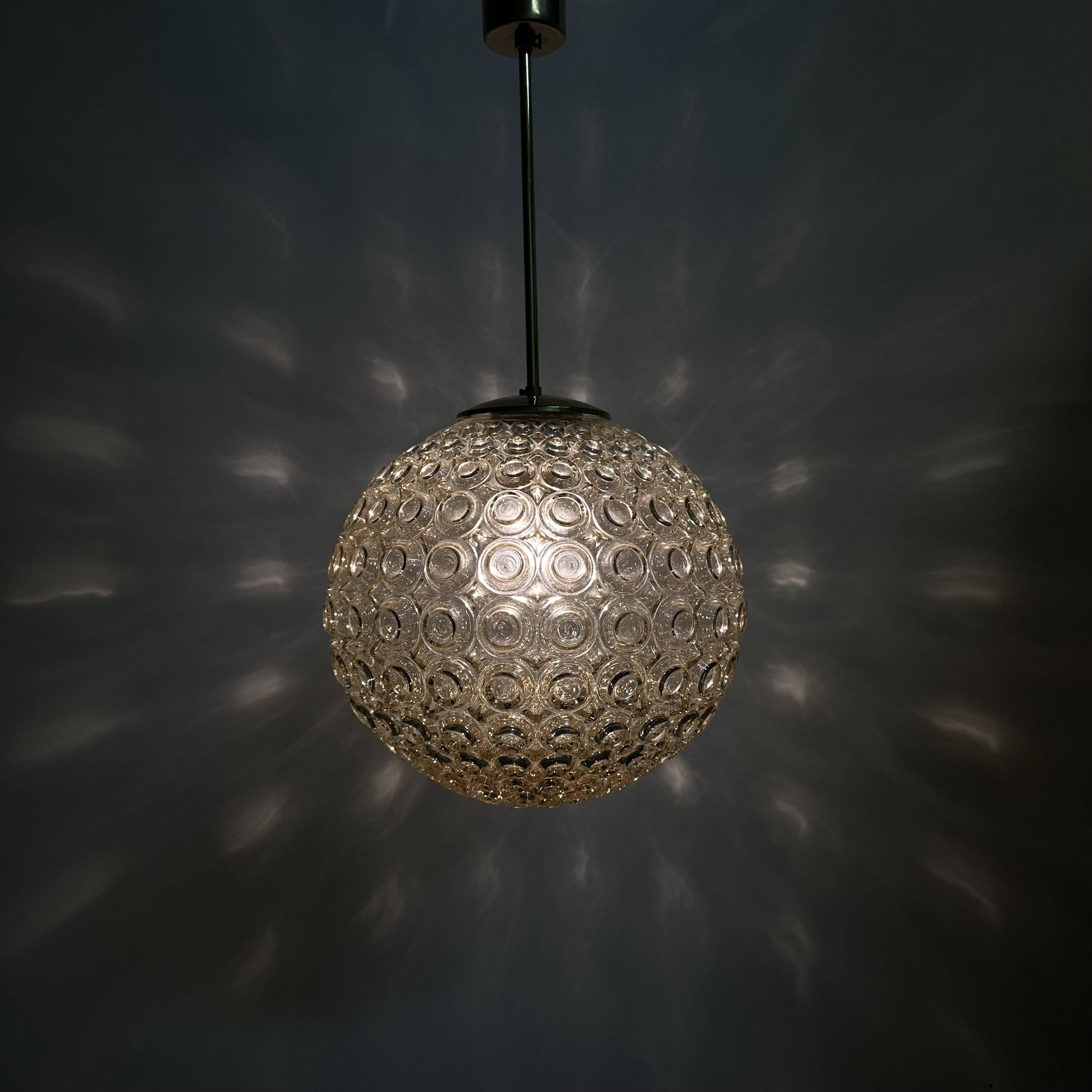 Limburg Glashütte bubble glass pendant light , 1970’s