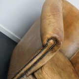 Vintage club chair in cognac-coloured leather Netherlands