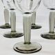 6 verres à vin vintage Bormioli Rocco en cristal gris strié