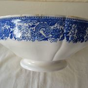 Large salad bowl dish Villeroy & Boch antique earthenware 374112 Burgenland Blue