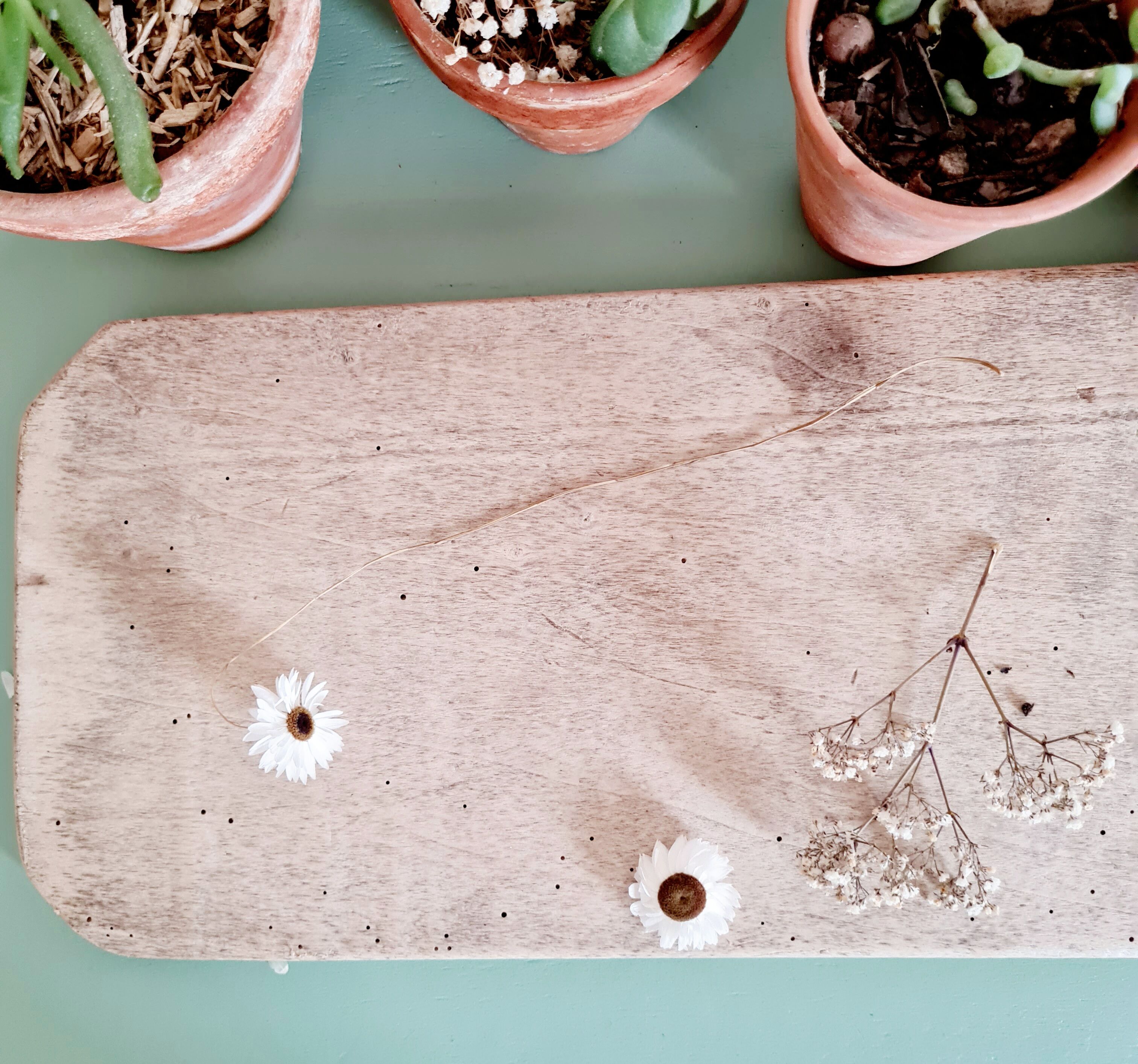 Plat en bois planche en bois patinée