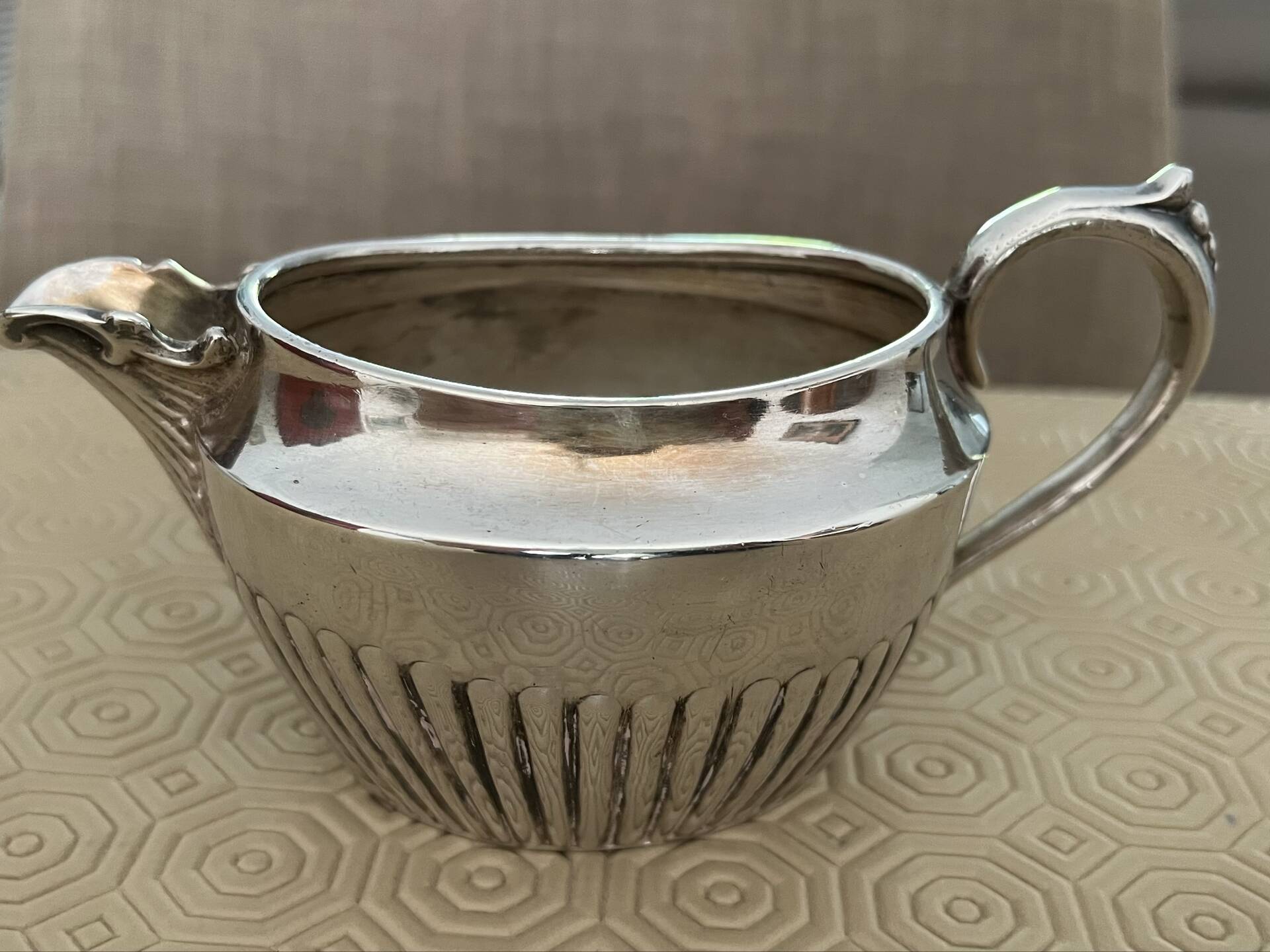 Silver-plated sauce boat