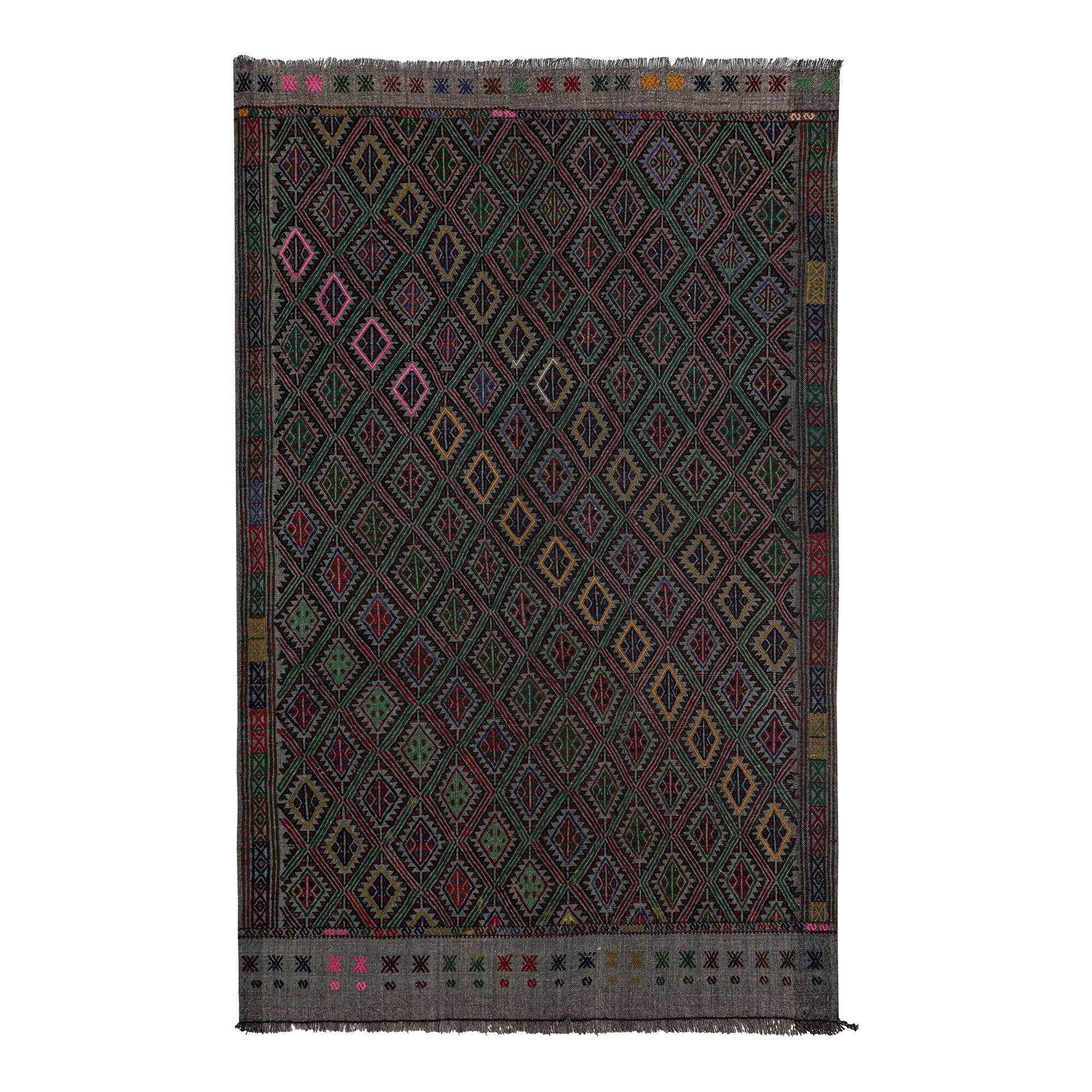 Vintage Turkish kilim, handwoven, 120x190 cm.