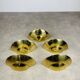 5 half moon brass wall lights Hollywood Regency style by Egoluce