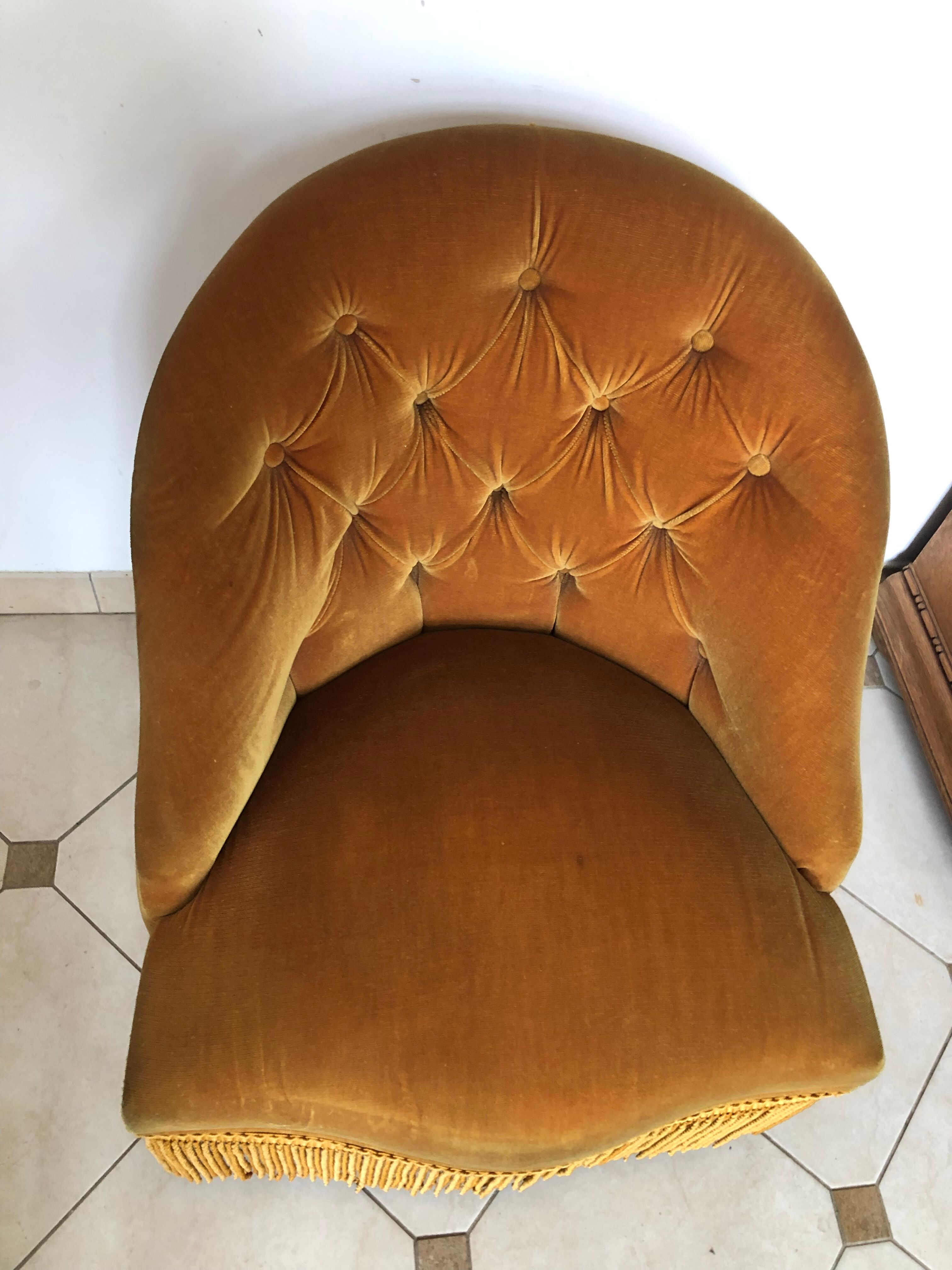 Fauteuil crapaud vintage