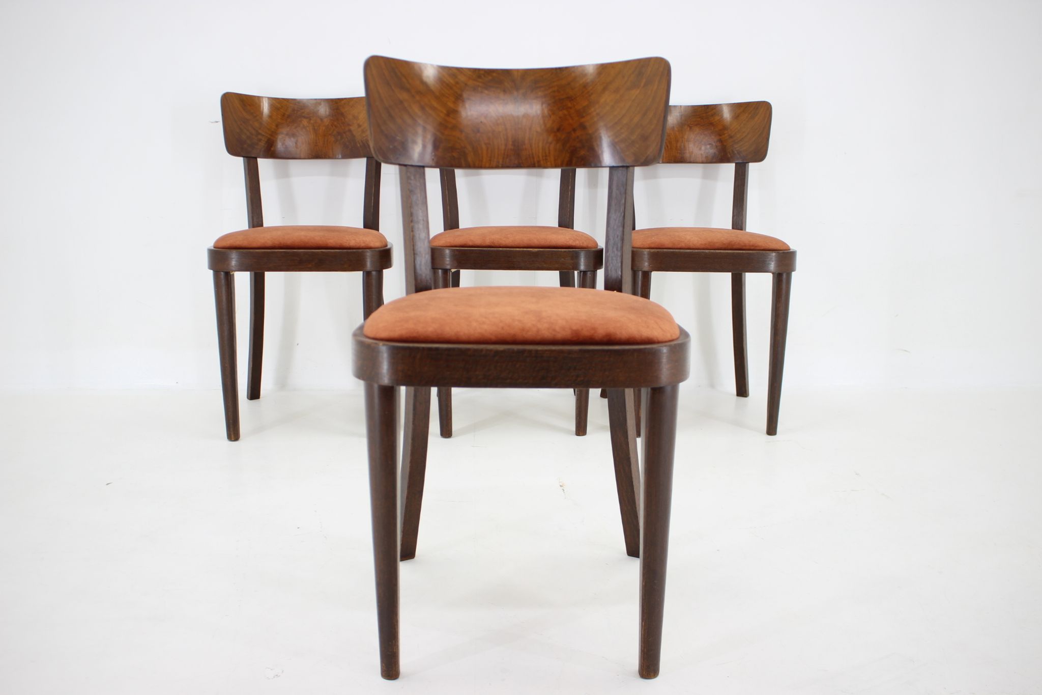 1940s Set of Four Dining Chairs ,Czechoslovakia