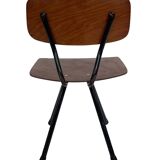 Vintage industrial children's chair, school chair, Dutch design