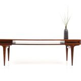 Rectangular Rosewood Coffee Table with Two Drawers, Denmark