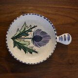 Caquelon signed thistle pattern