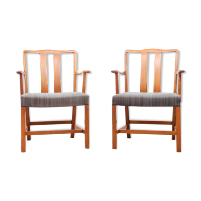 Fauteuils scandinaves FH43 par Ole Wanscher pour Fritz Hansen 1943
