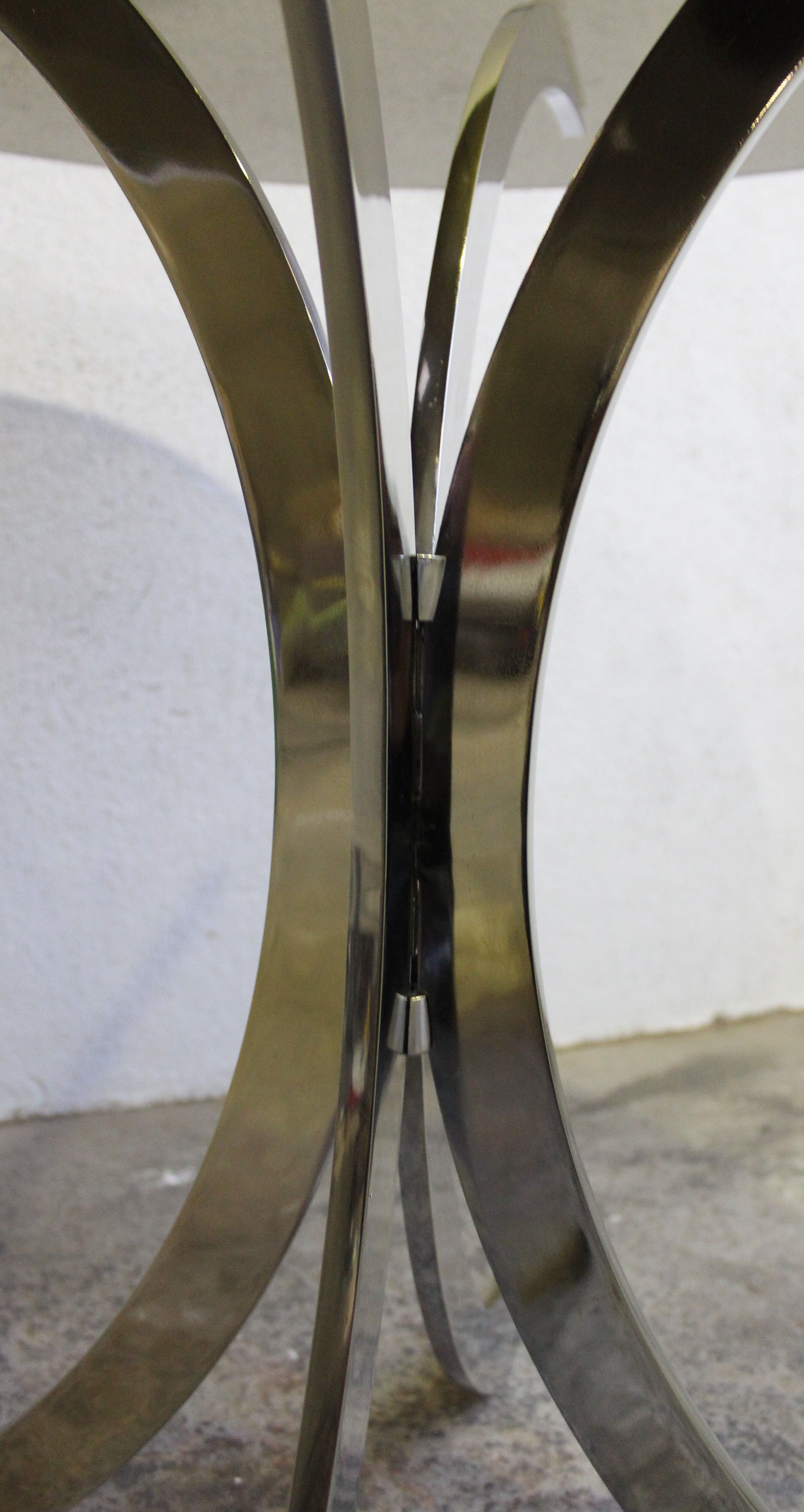 Table Boris Tabacoff, edition Christofle, glass