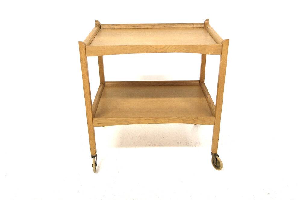 Scandinavian oak serving trolley, Sweden, 1960