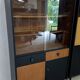 Vintage 1960s Secretary and Display Cabinet with Compass Legs Design