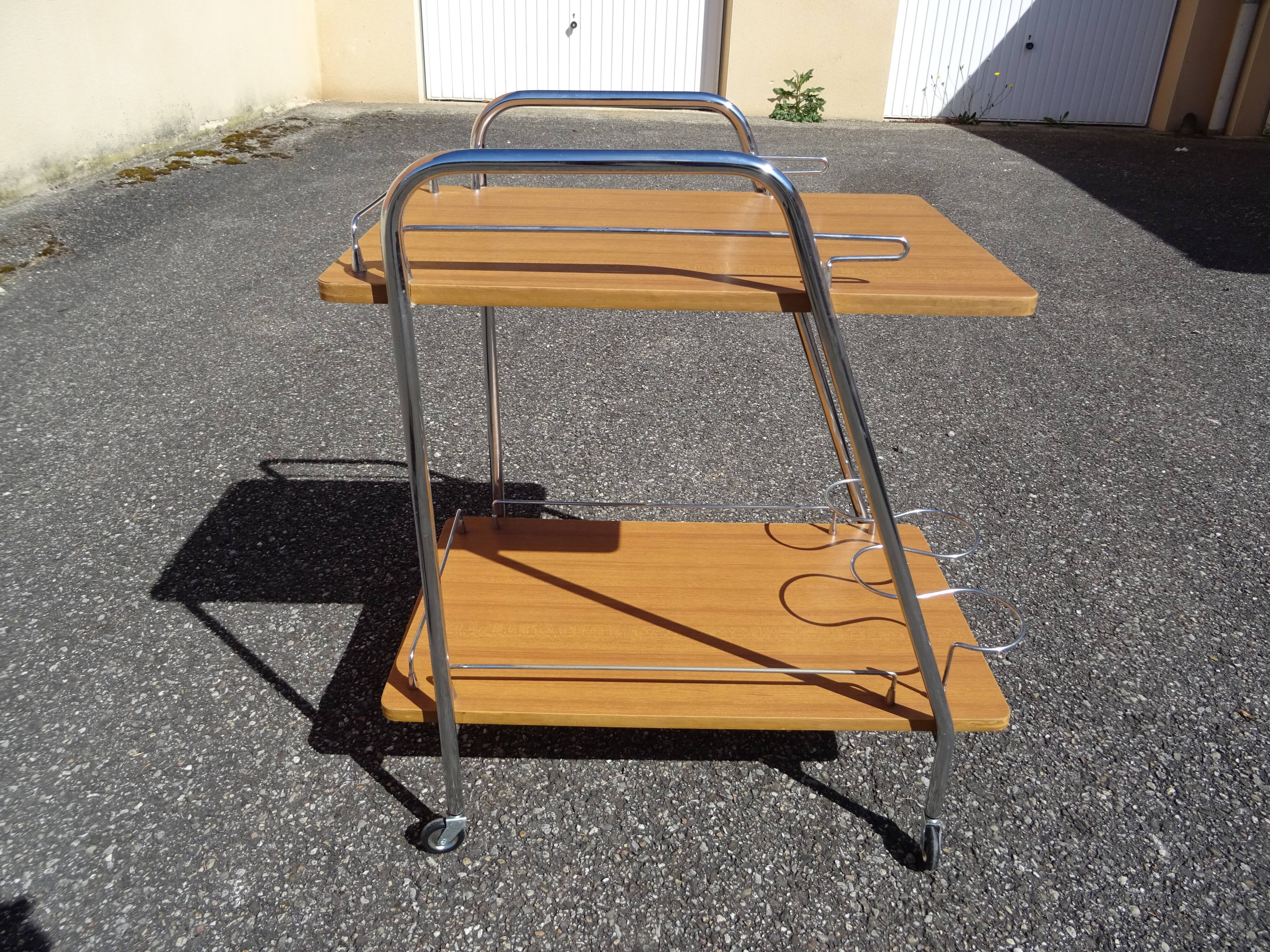 Vintage 1960s serving trolley bar