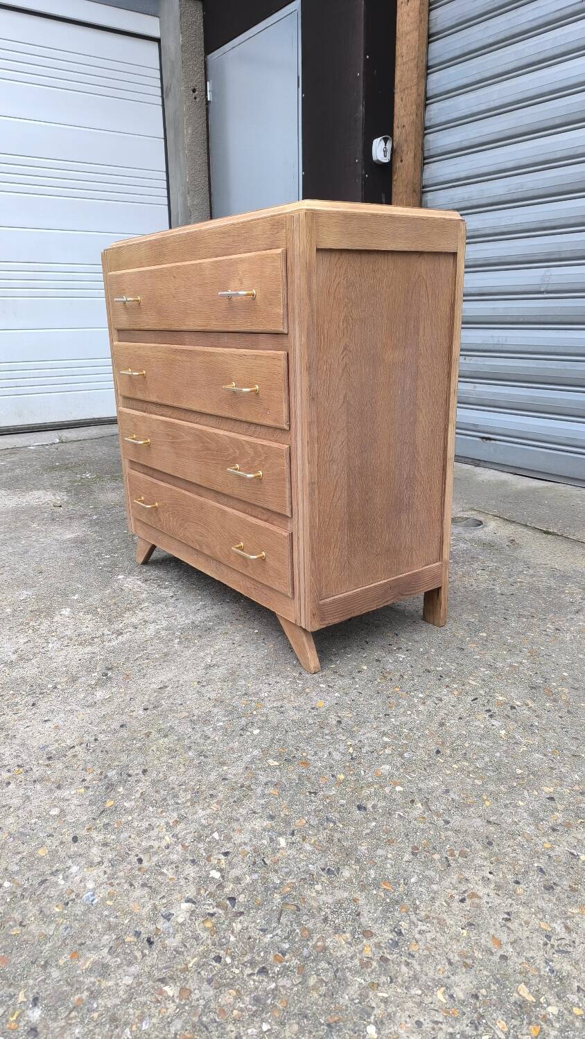 1960 compass foot chest of drawers