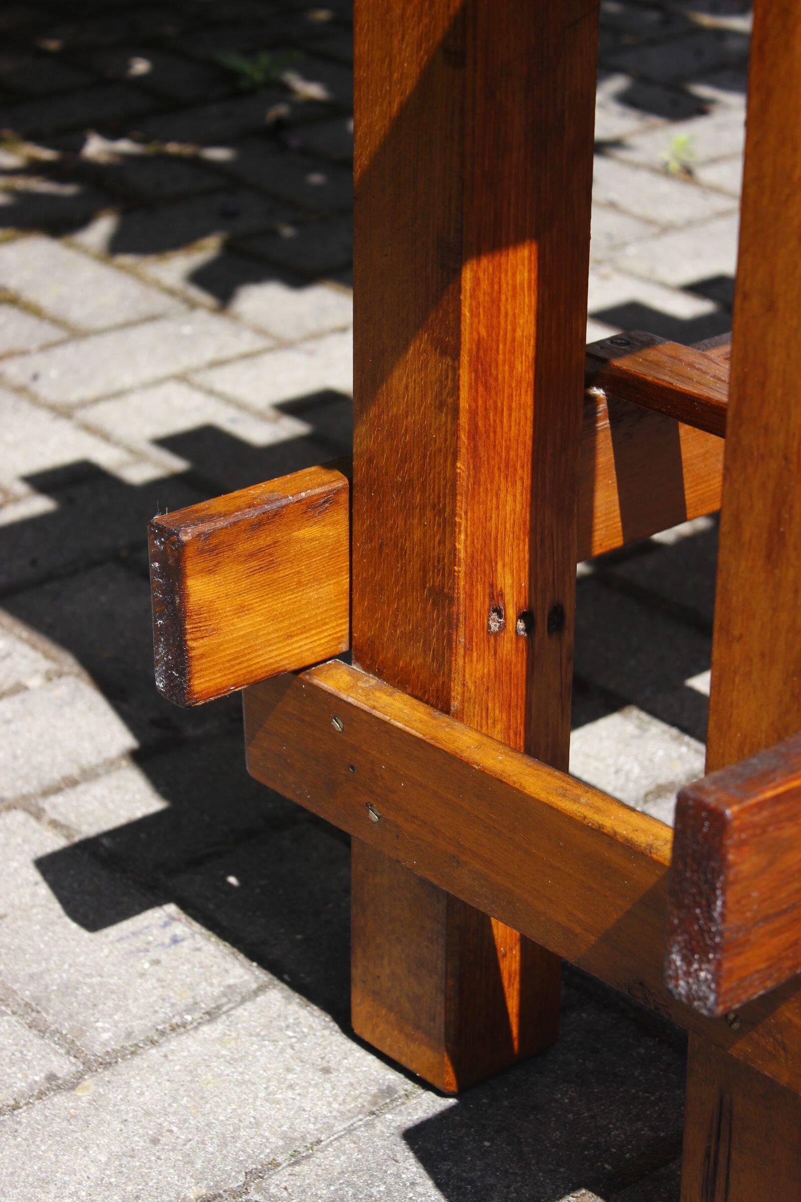 Old farmhouse console table made of solid wood.