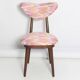 Heart-shaped chair mid-century in Fandango pink jacquard, Dedar, Europe, 1960s