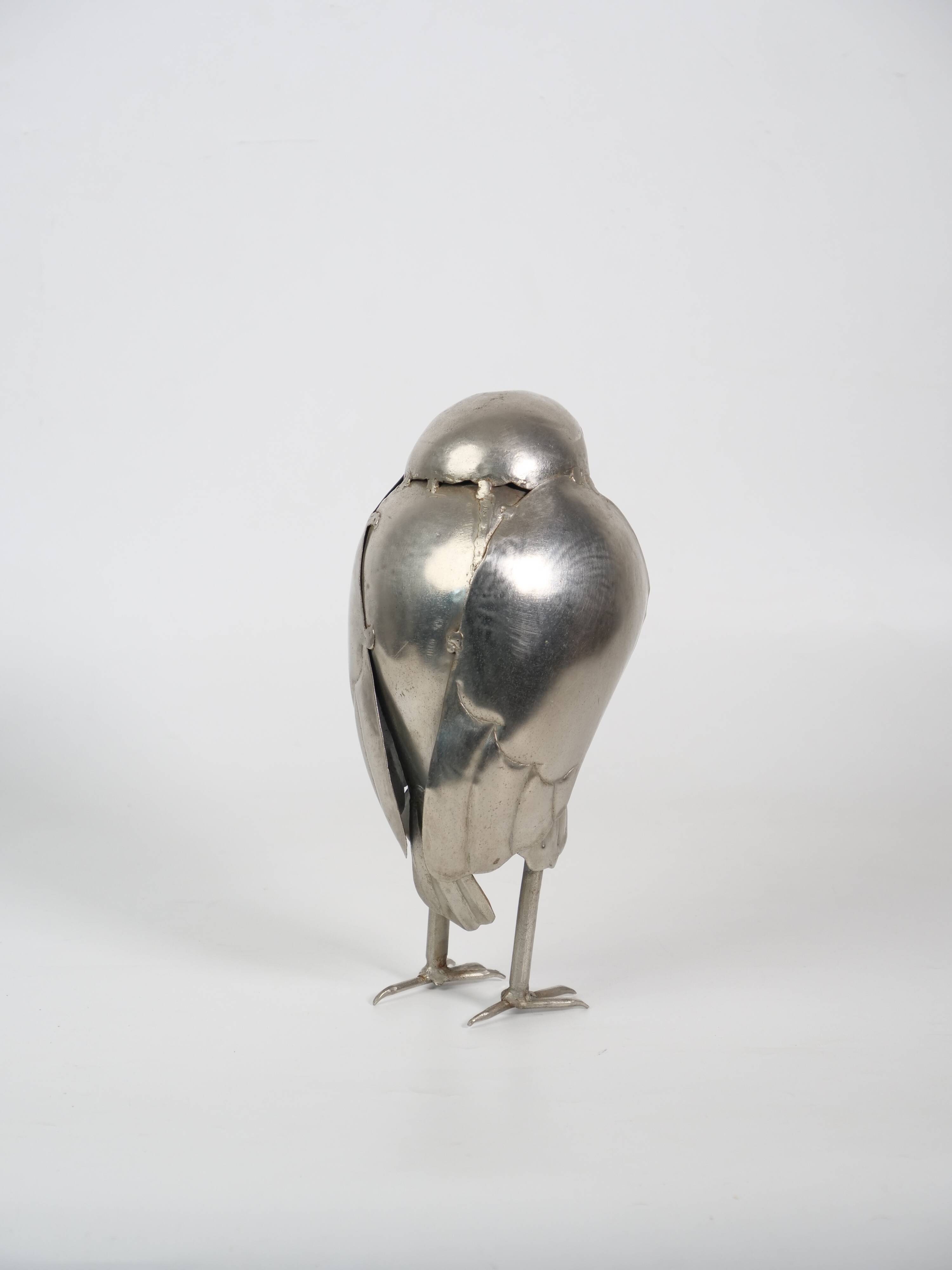 Brutalist sculpture decorative owl folk art