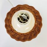 Pied de lampe boule en osier