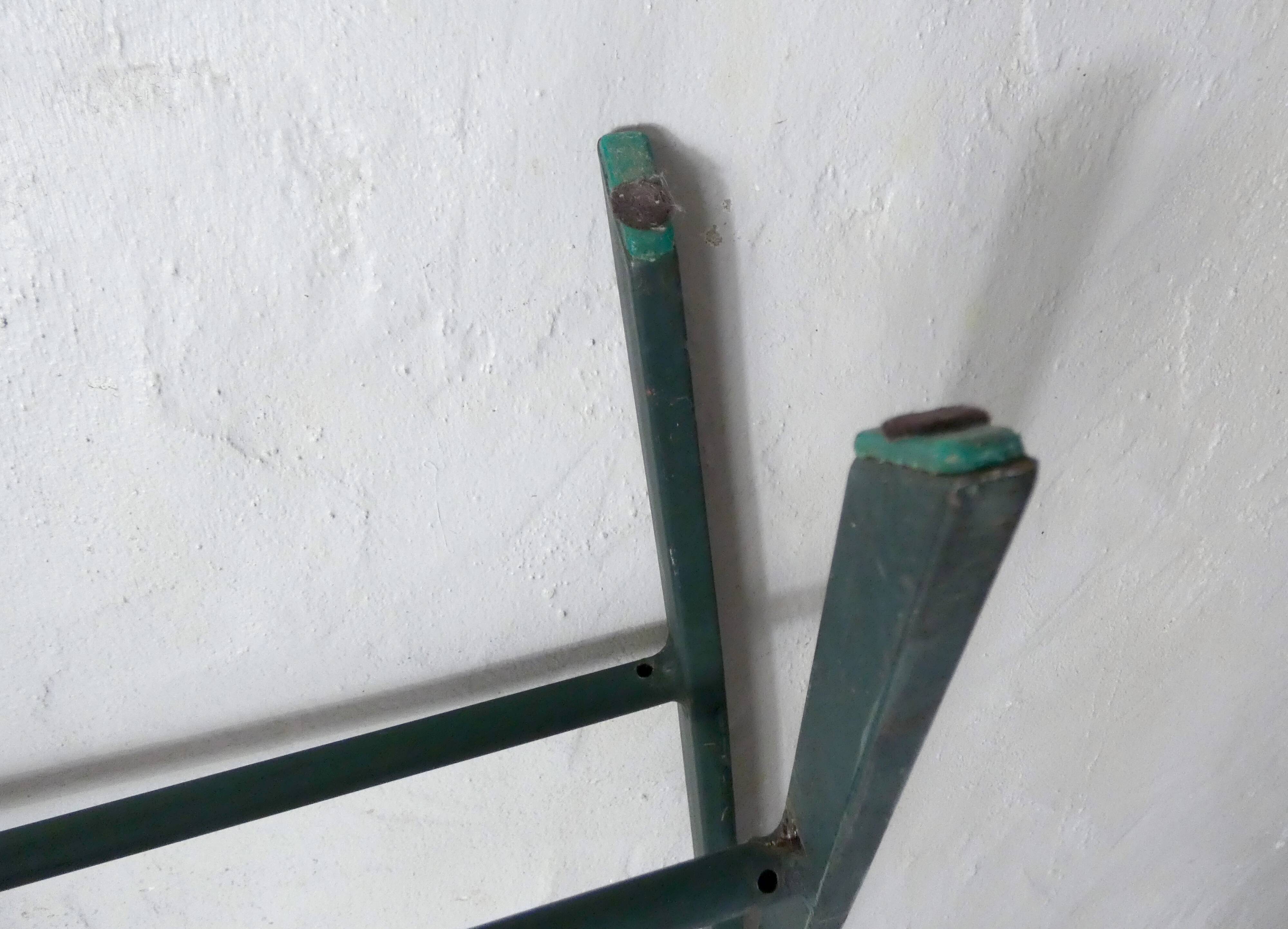 vintage rattan and metal folding chair