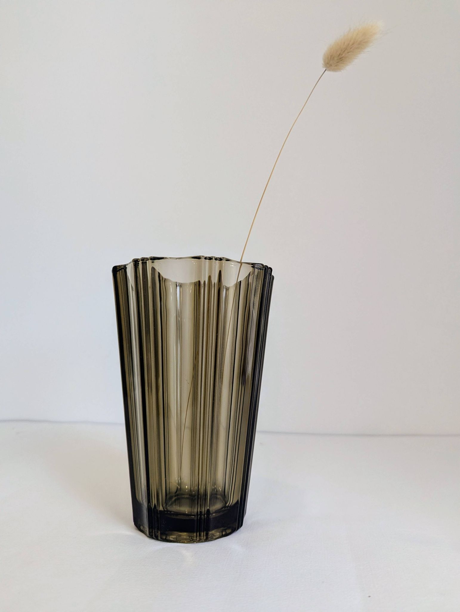 Smoked glass vase