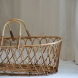 Couffin en rotin vintage