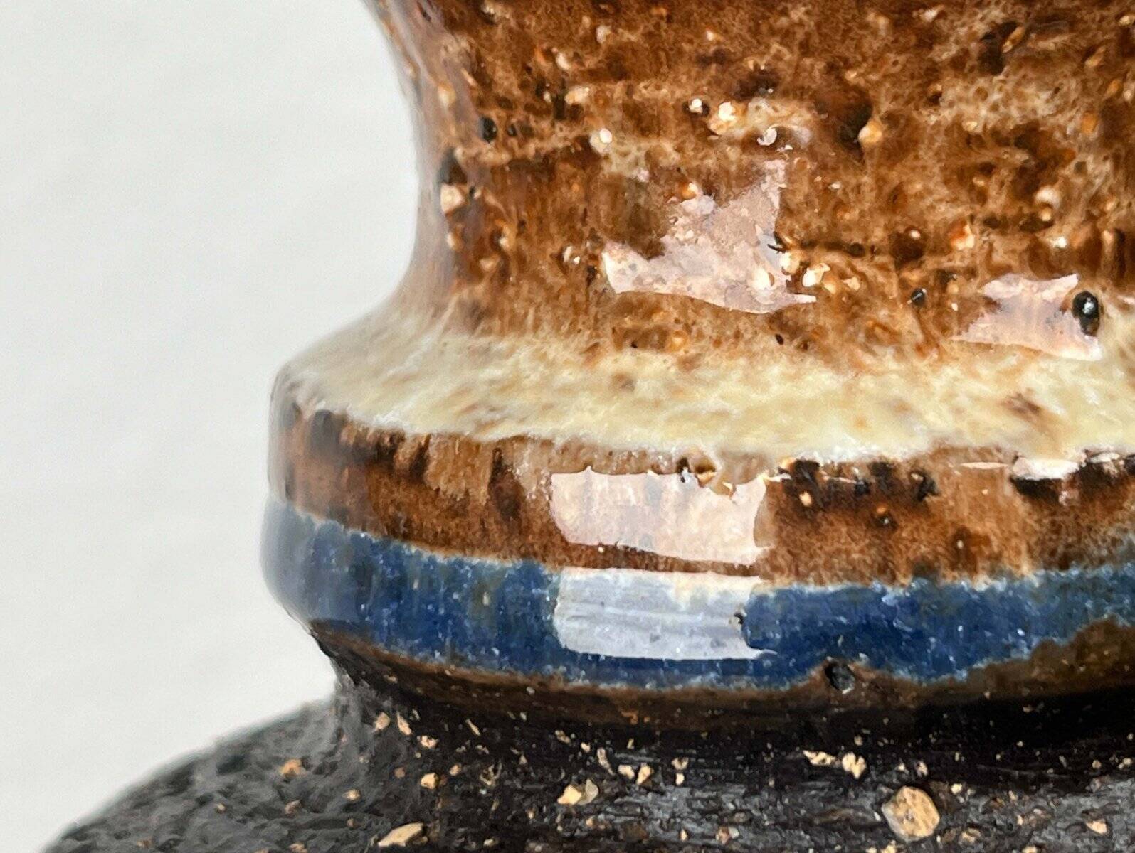 Ceramic vase from the Danish modern mid-century studio, 1960s.