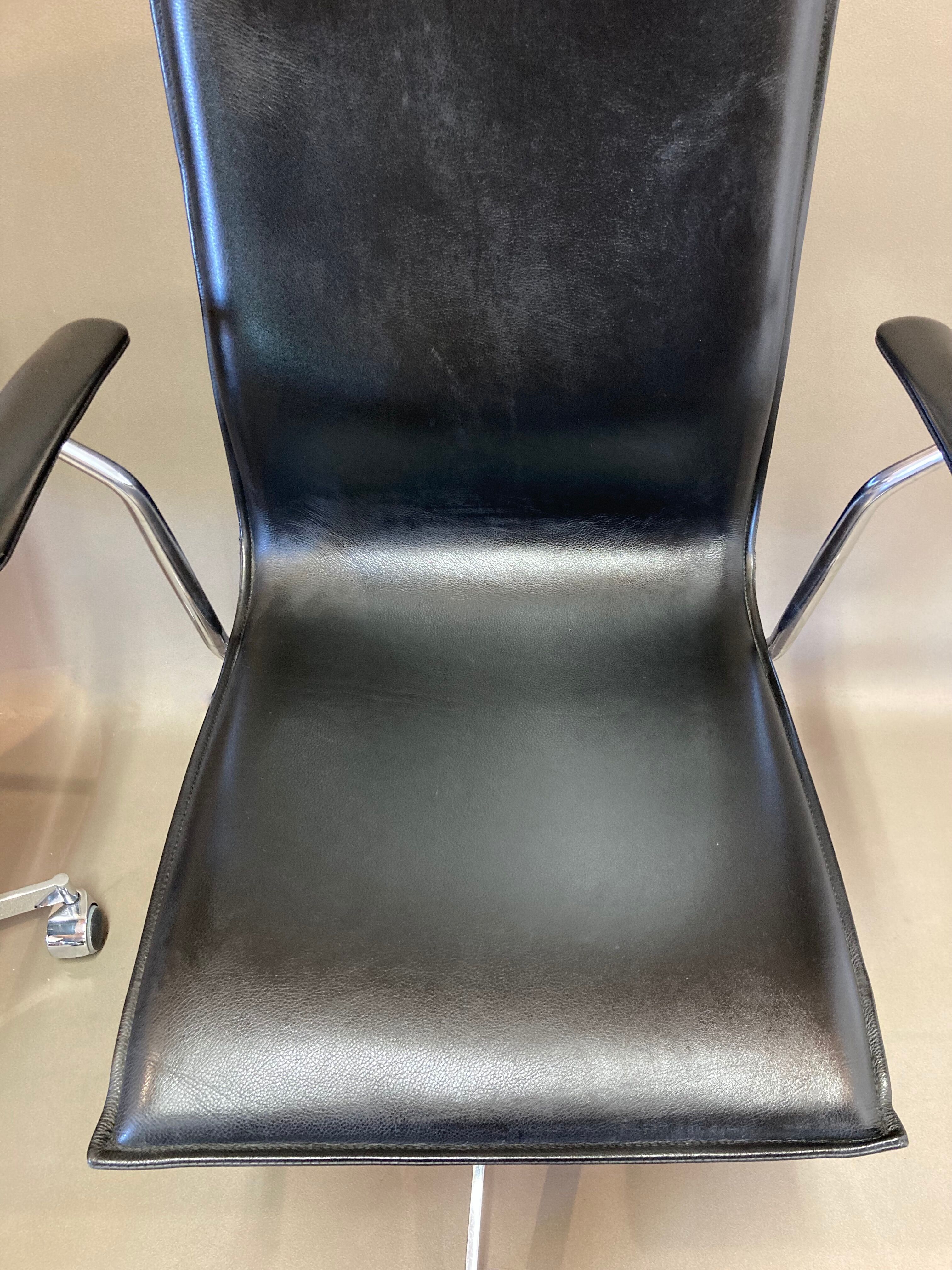 Leather office chair "bent krogh"