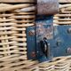 Former sncf travel trunk in rattan early XXeme