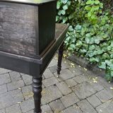 Flat desk louis philippe style in blackened pear tree