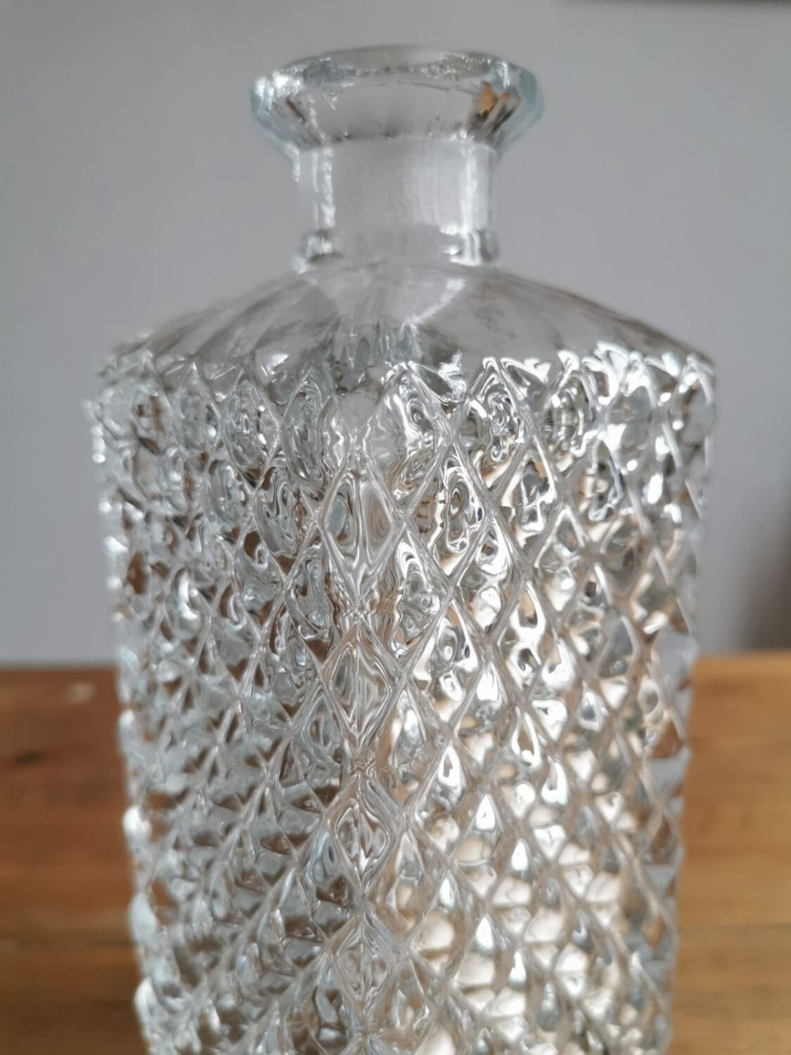 Pressed glass whisky decanter