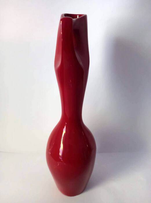 Vintage Eosin Vase • Porcelain • Fürtös György • Zsolnay • 1960