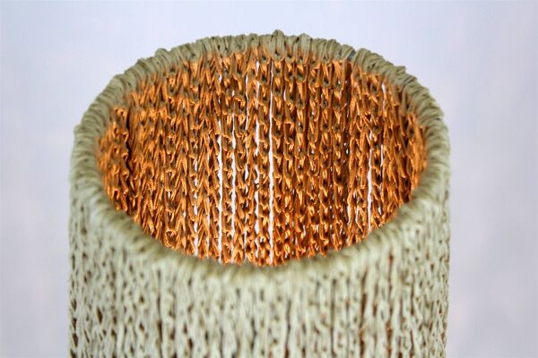 Lampadaire fusée de l'ère spatiale avec cordon tressé, ancienne Tchécoslovaquie, années 1960