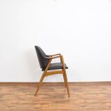 Swedish Leather Office Chairs by Alf Svensson for Dux, Set of 2