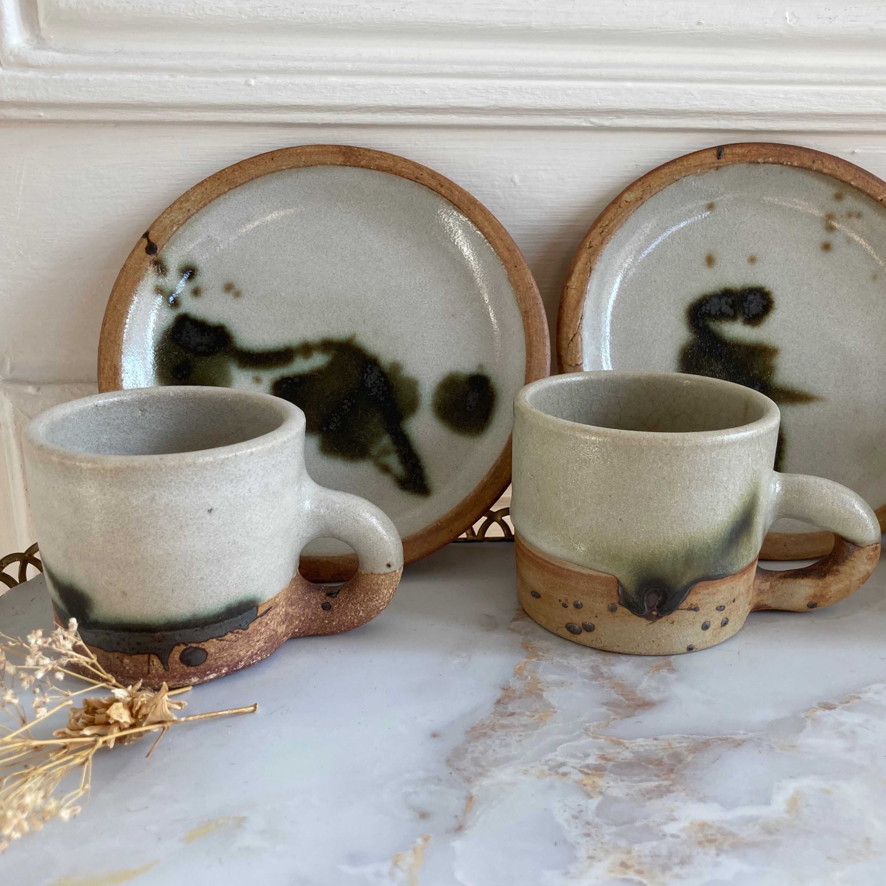 Coffee cups Pottery of La Colombe Madeleine Brault