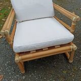 Pair of Lyda Levi armchairs for Mc Guire bamboo Italy Milan