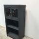 Matte 1930s black glass cabinet