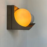 Pair of vintage wall lights, RAAK W1804, brown Bakelite and opaline, Netherlands