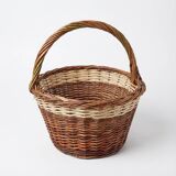 Woven willow basket handcrafted