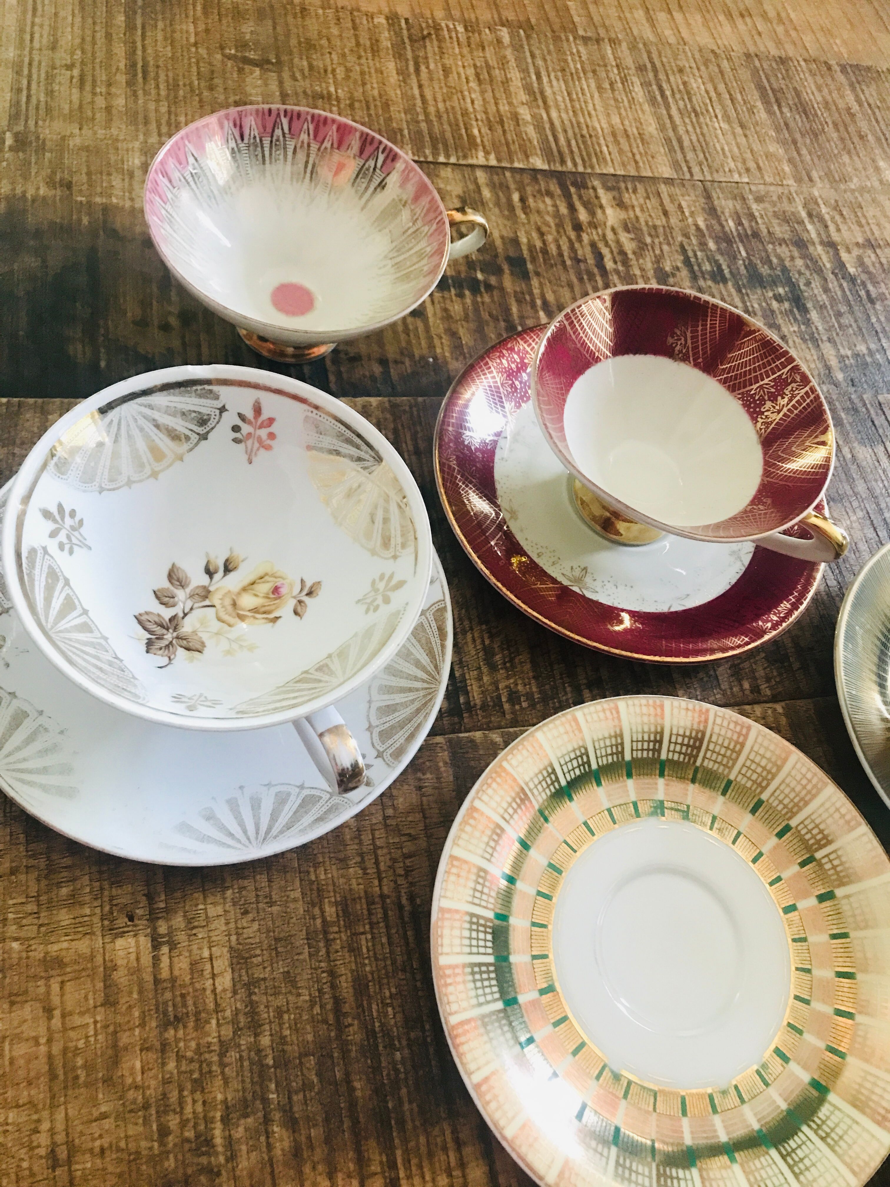 Vintage German fine porcelain cups and saucers