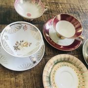 Vintage German fine porcelain cups and saucers