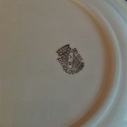 Série de six assiettes plates en faïence BV céramique Sud Est