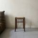tabouret de table vintage en bois et osier, 1960