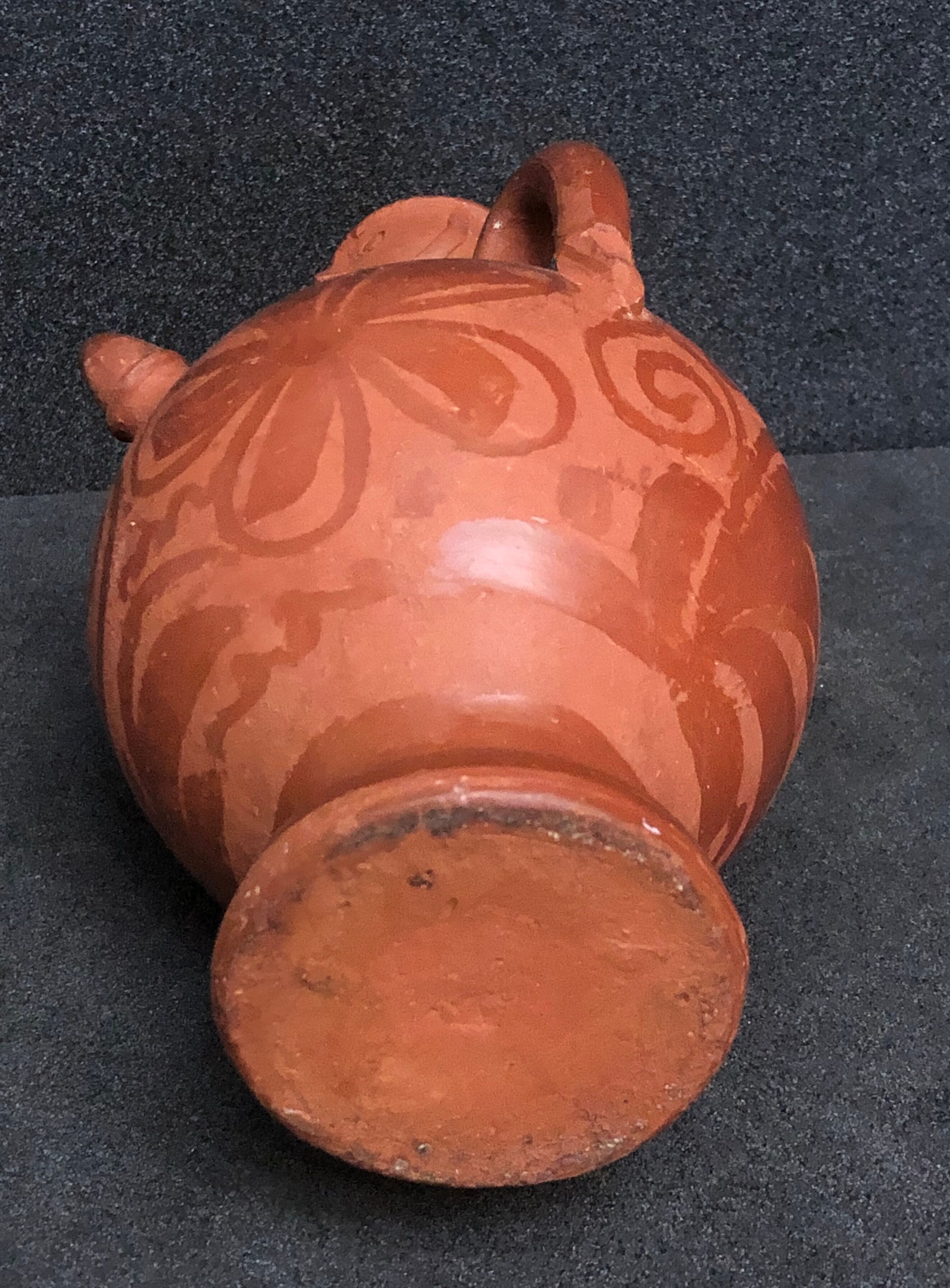 Gargoulette anthropomorphe à décors lustré Espagne XXe