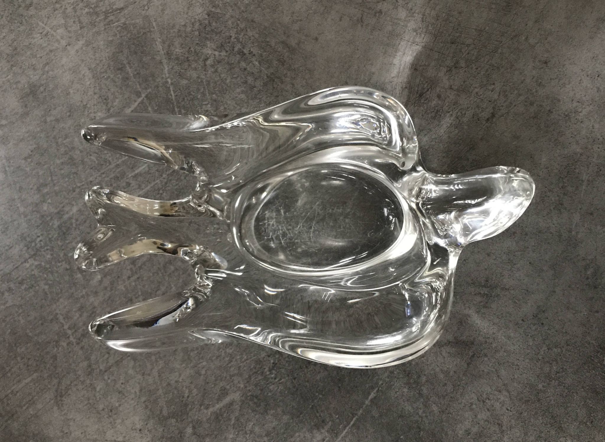 Vide-poche presse-papiers en forme d’oiseau, hirondelle en cristal