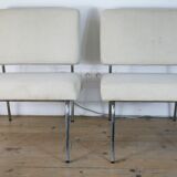 Pair of 60s heaters, steel and wool, France