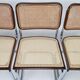 Chaises tubulaires chromées vintage 1970 Italie