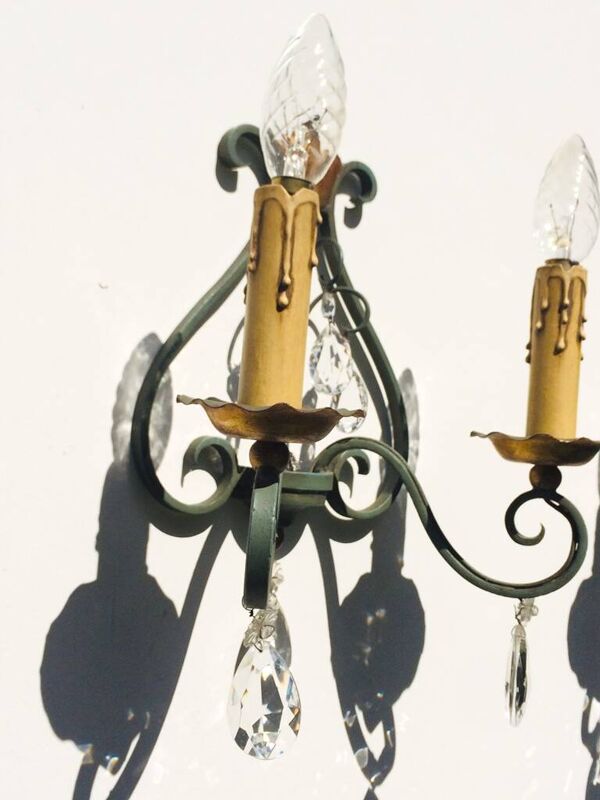 Paire d'appliques Vintage neoclassique 50s