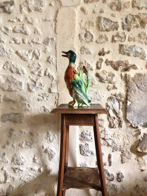 Duck slip pitcher or vase