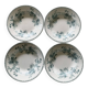 Set of 4 deep plates Sarreguemines Elvire U&C antique French earthenware